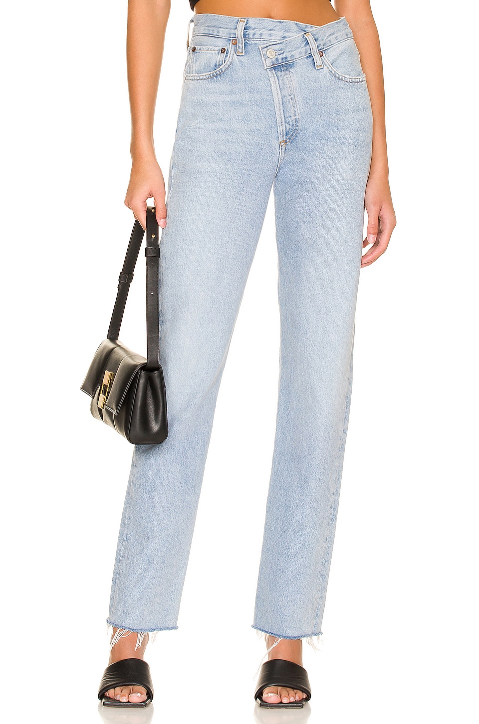 Agolde Lana Mid Rise Full Length Straight Jeans: Review + Outfit