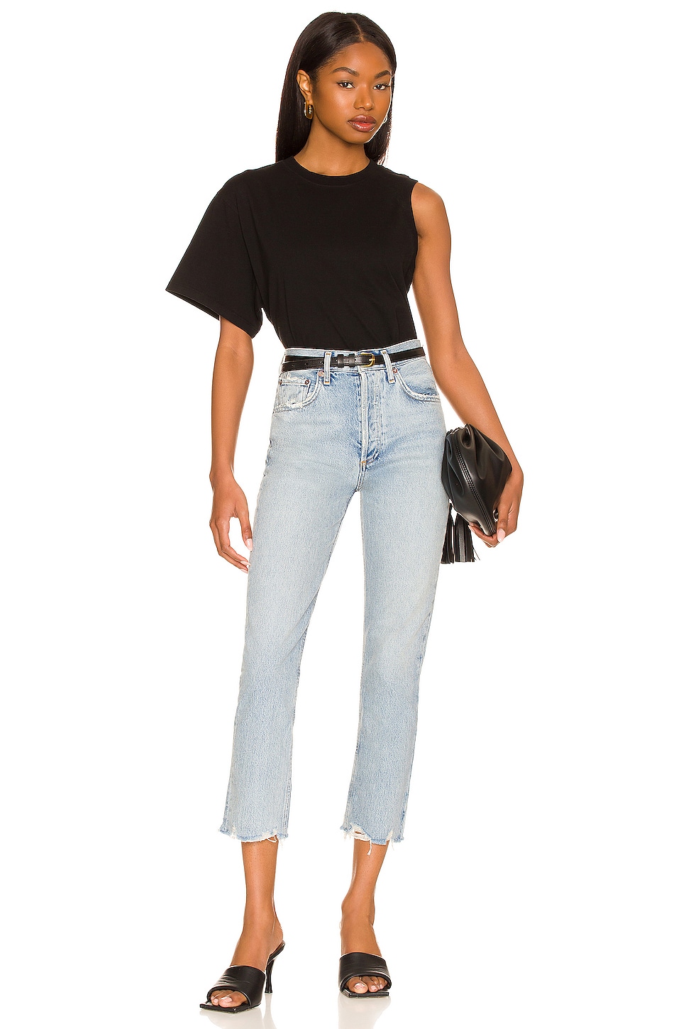 Agolde Riley High Rise Straight Crop Jeans
