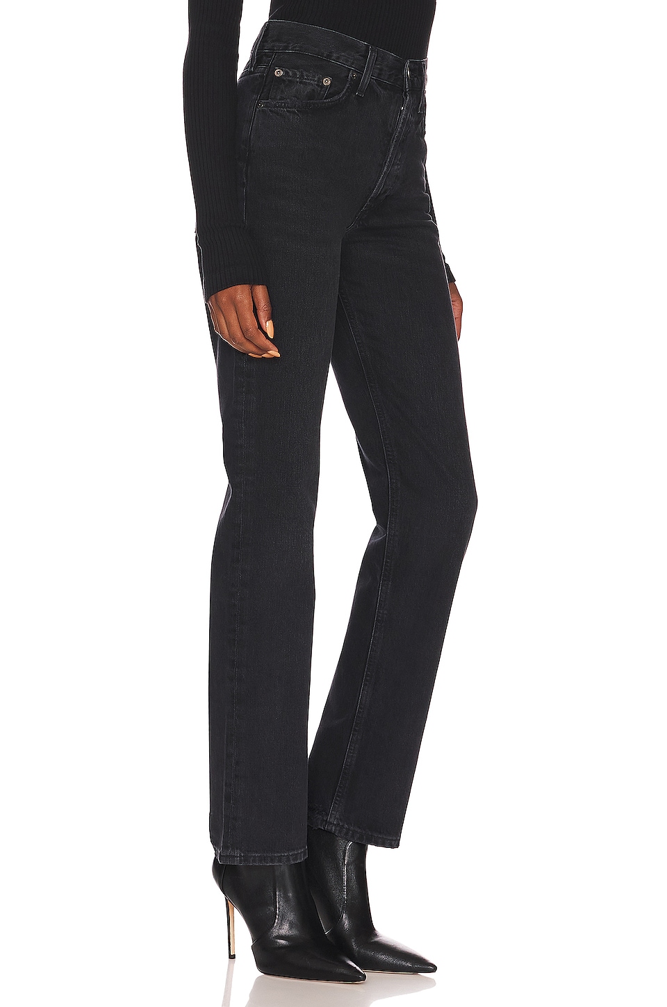 Agolde Lana Mid Rise Straight Jeans thumbnail