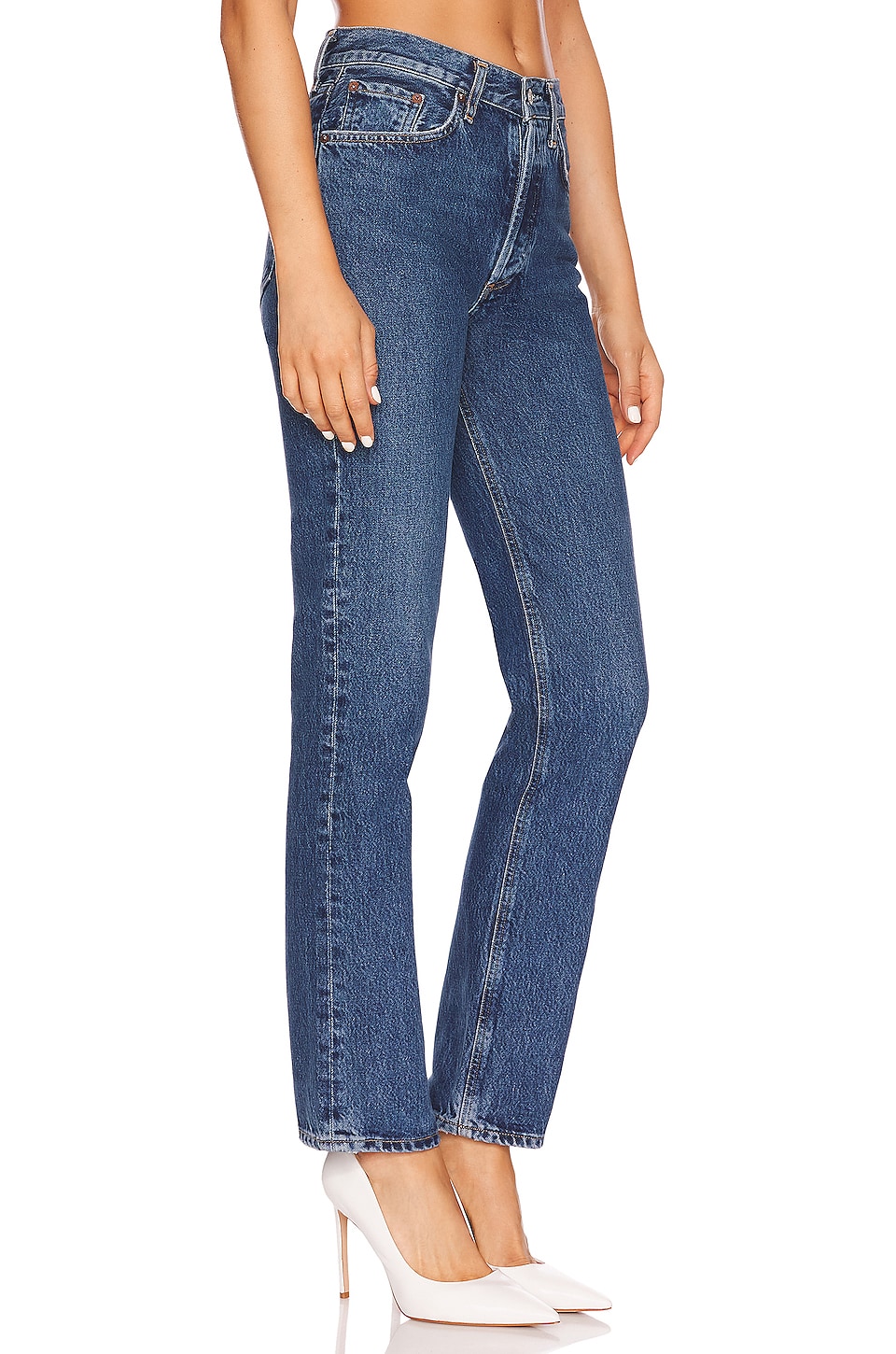 Agolde Lana Mid Rise Straight Jeans thumbnail