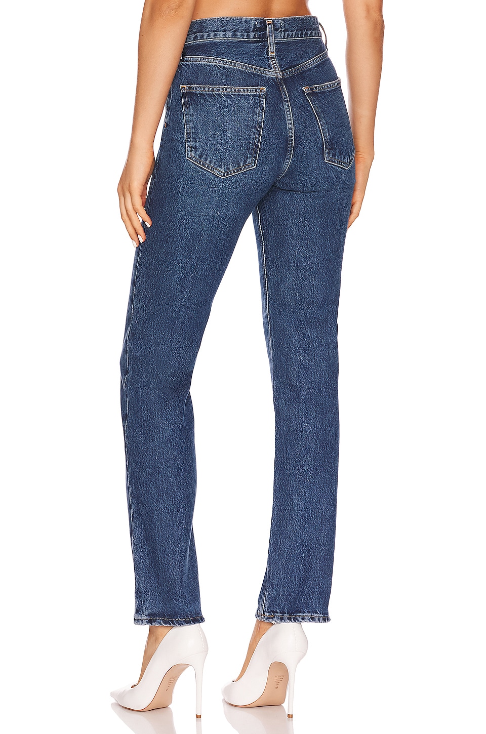 Agolde Lana Mid Rise Straight Jeans thumbnail