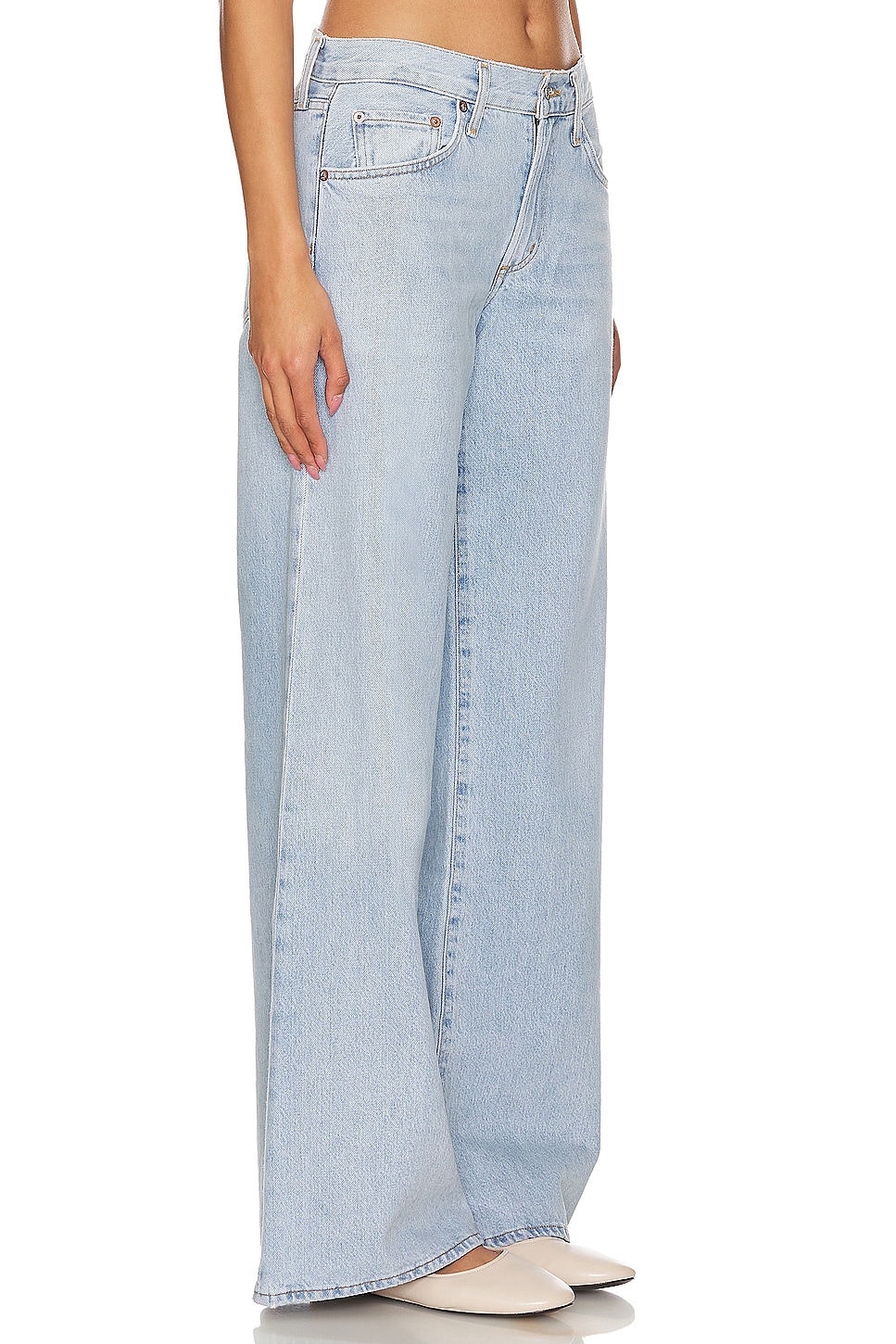 Agolde Clara Low Rise Baggy Flare Jeans thumbnail