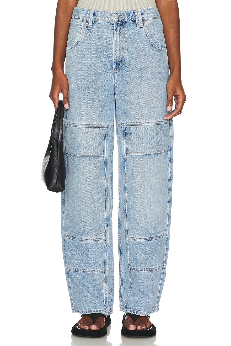 AGOLDE Tanis Utility Wide Leg Jeans in Conflict | REVOLVE