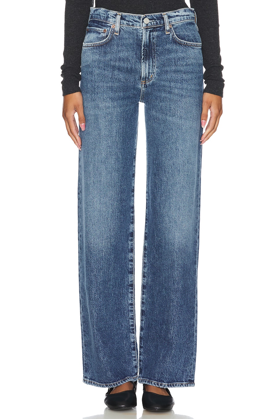 Agolde Harper Mid Rise Relaxed Straight Jeans