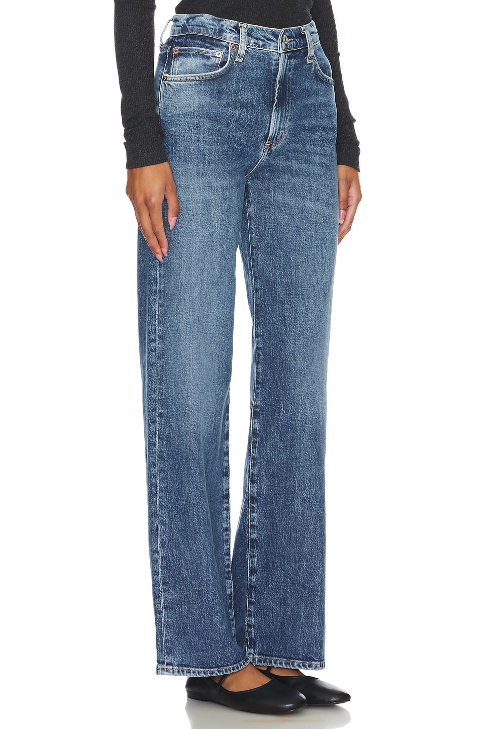 Agolde Harper Mid Rise Relaxed Straight Jeans thumbnail