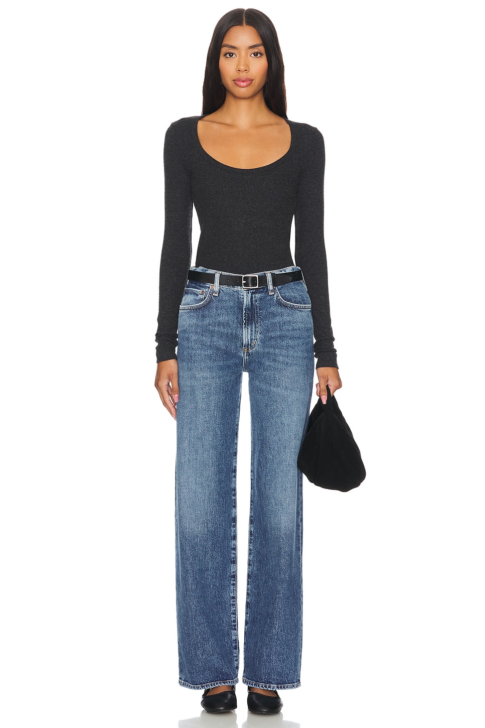 Agolde Harper Mid Rise Relaxed Straight Jeans thumbnail