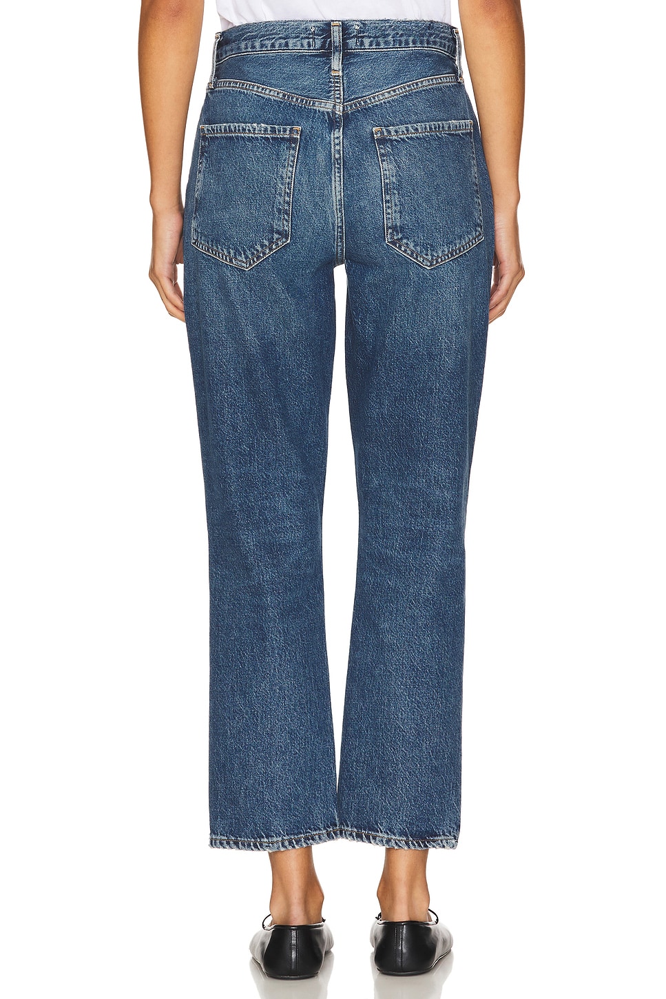 AGOLDE Riley High Rise Straight Crop Jeans in Control | REVOLVE