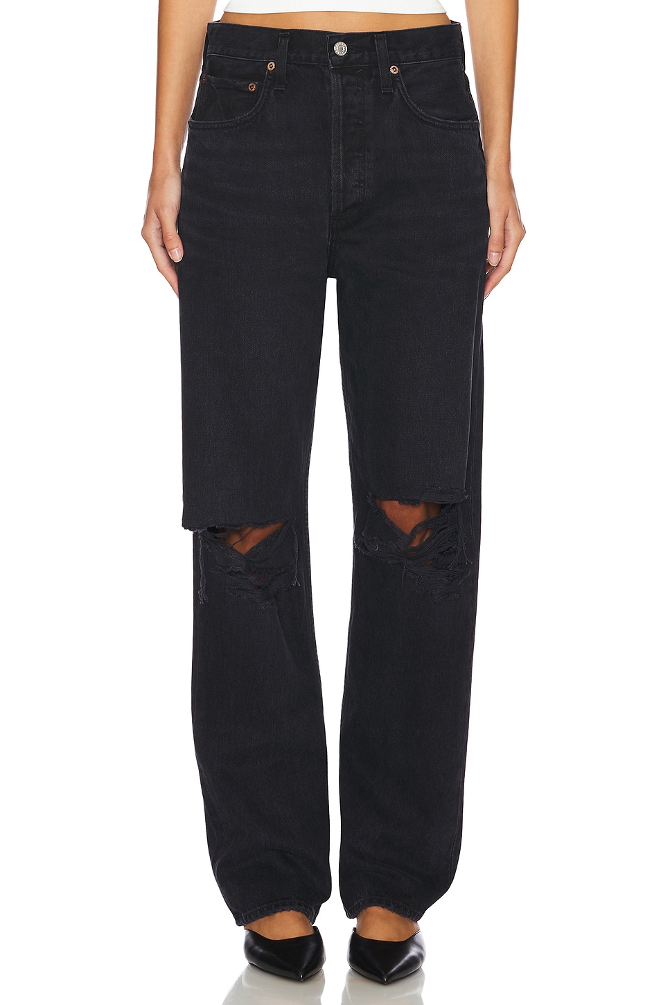 AGOLDE Kelly High Rise Relaxed Straight Jeans in Fuse | REVOLVE