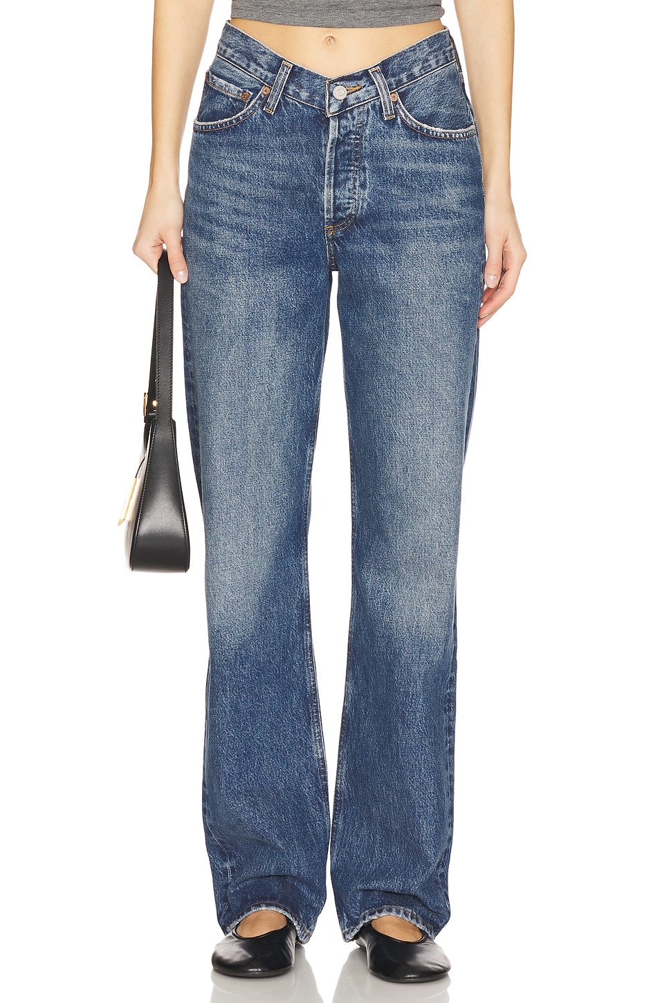 AGOLDE V-waist Kelly Jeans in Essence | REVOLVE