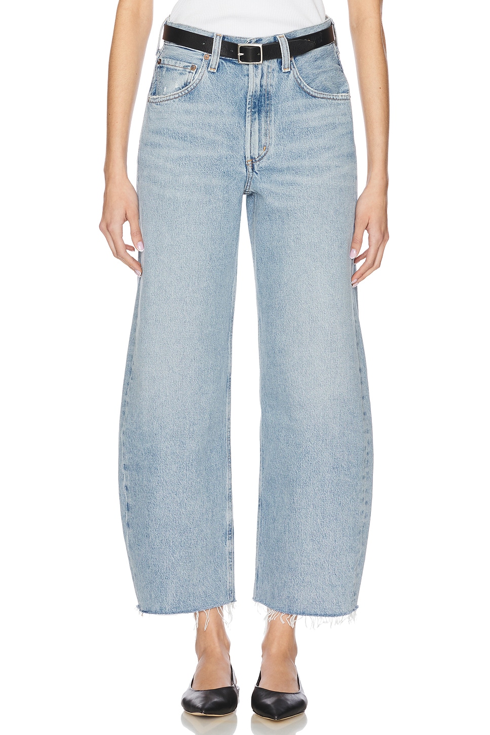 AGOLDE Low Curve Fray Jeans in Force | REVOLVE