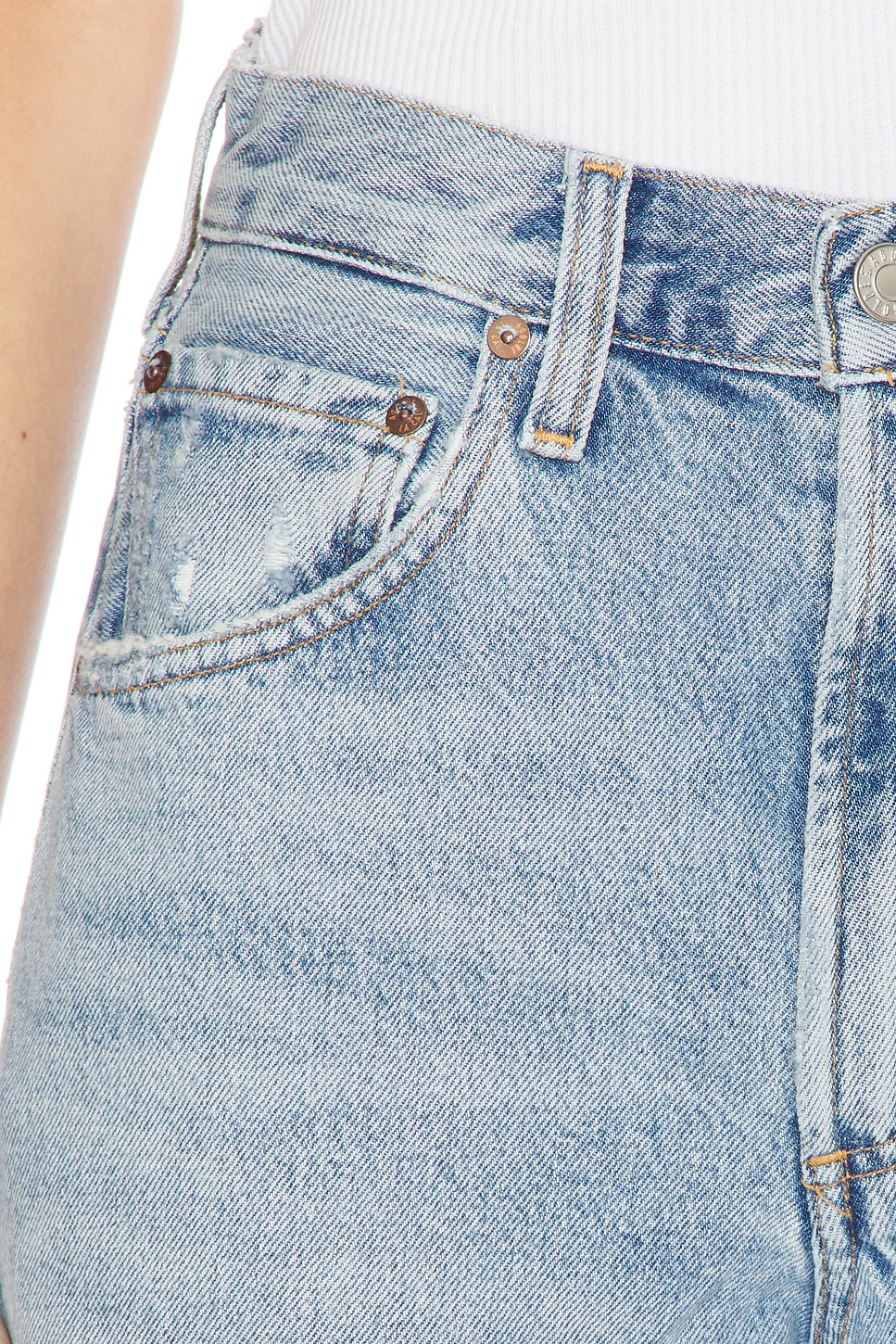 Low Curve Fray Jeans - Thumbnail 6