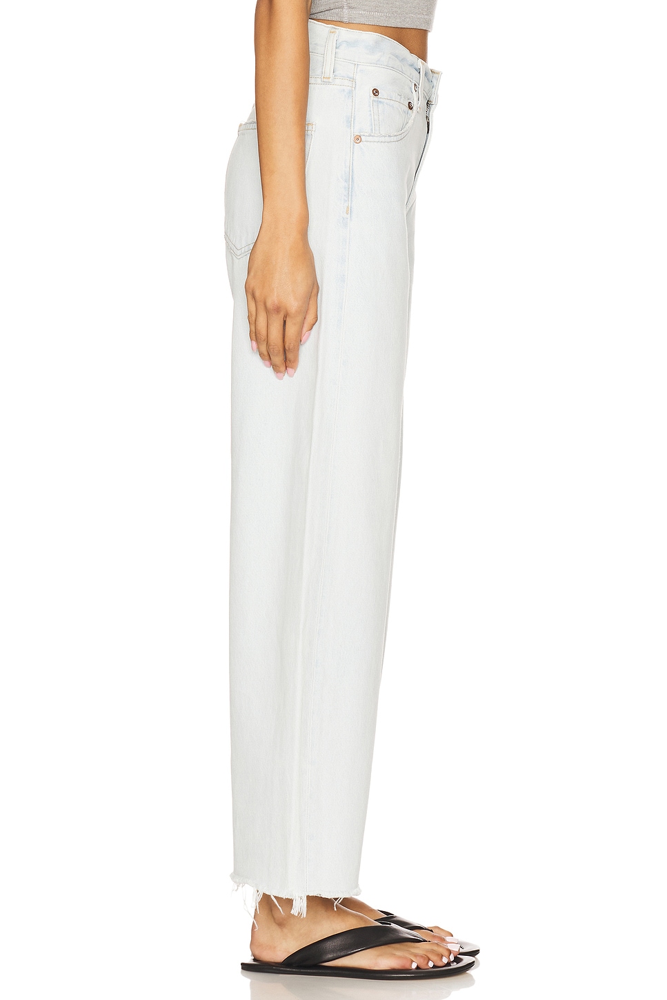 Low Curve Fray Jeans - Thumbnail 3