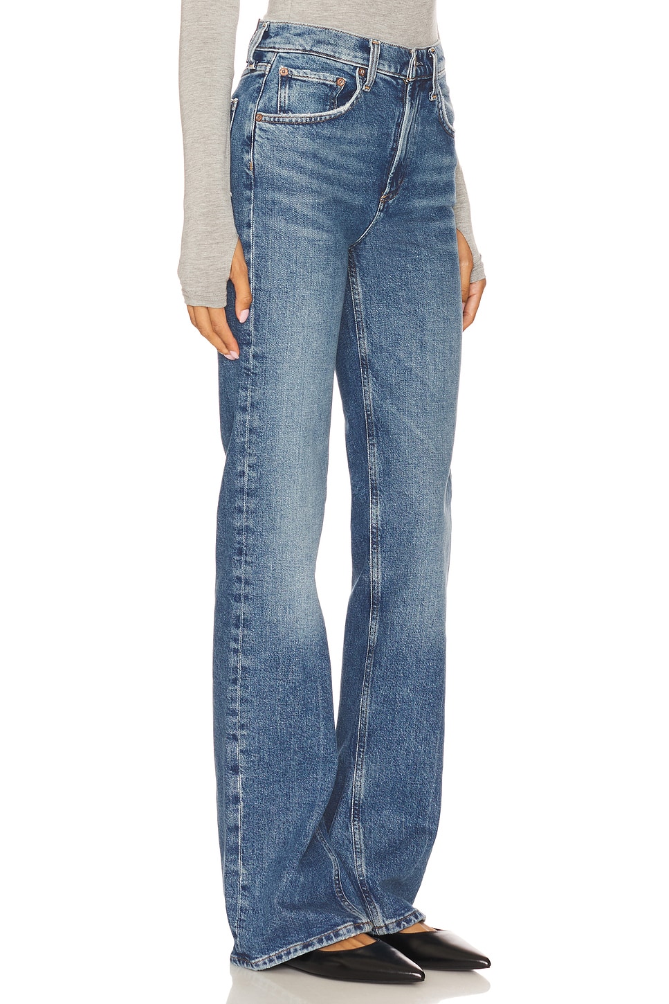 Agolde Mid Rise Kick Boot Jeans thumbnail