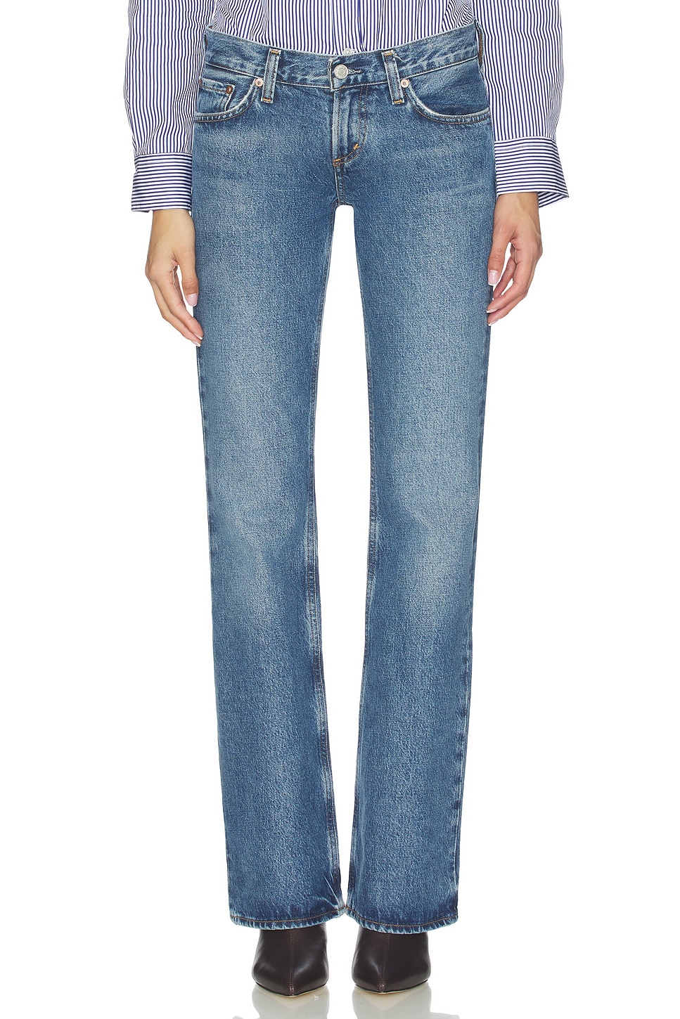 AGOLDE Low Rise Boot Jeans in Margin | REVOLVE