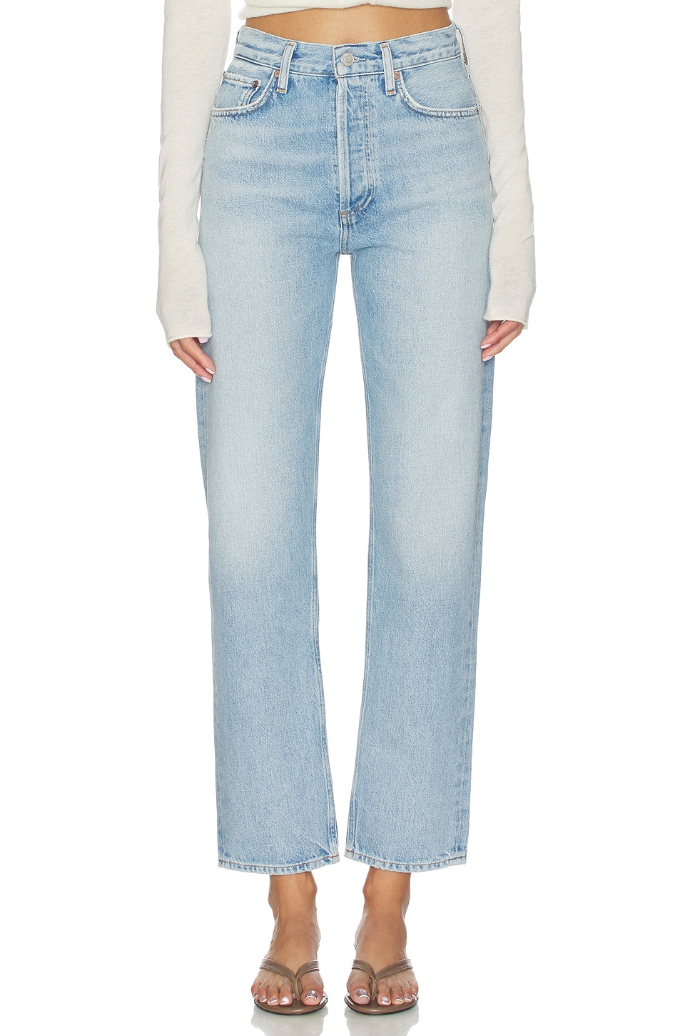 90's Pinch Waist High Rise Straight Jeans