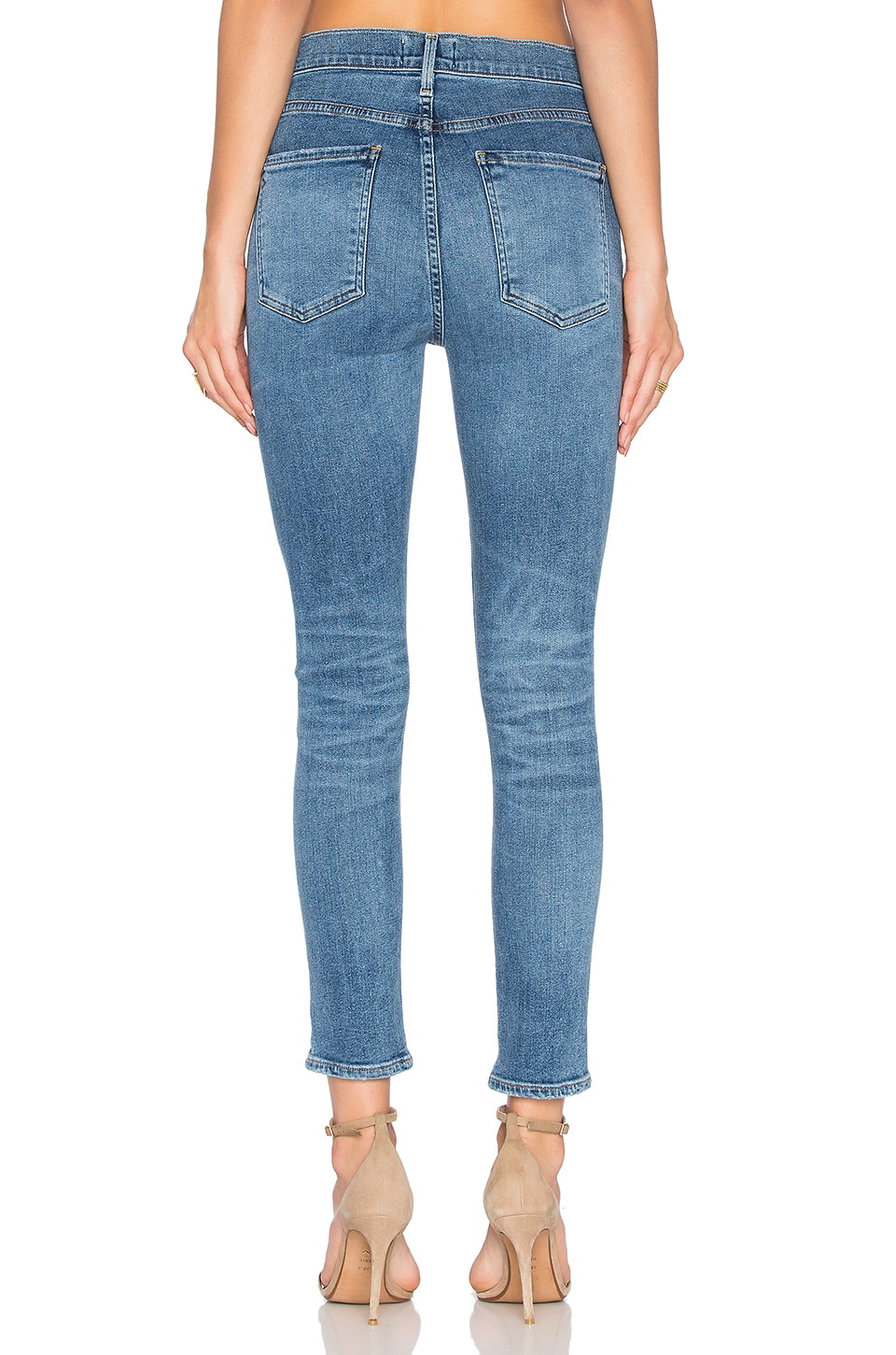 AGOLDE Sophie High Waist Crop Skinny Jeans in Adore | ModeSens