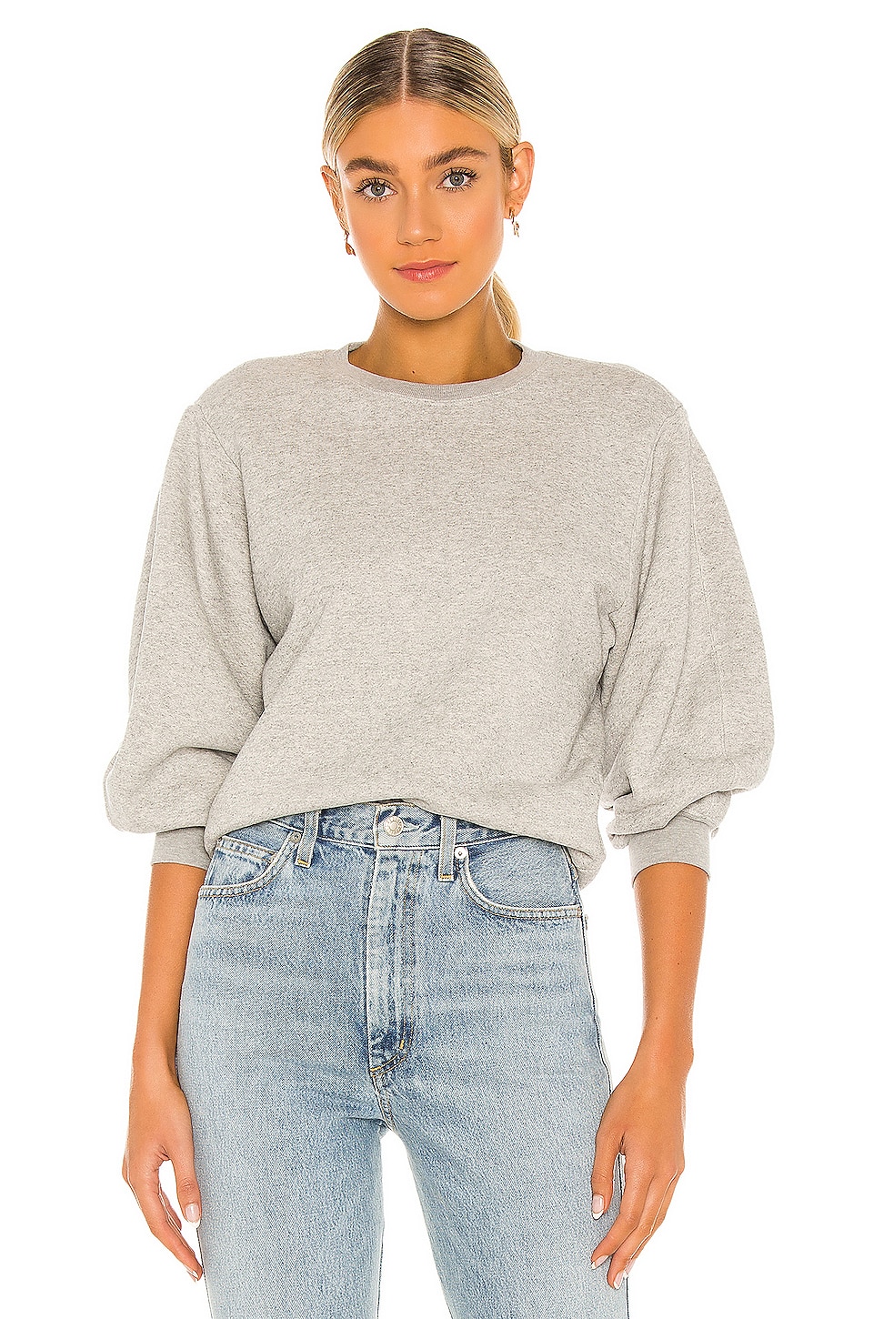 AGOLDE Thora Sweatshirt in Grey Heather | REVOLVE