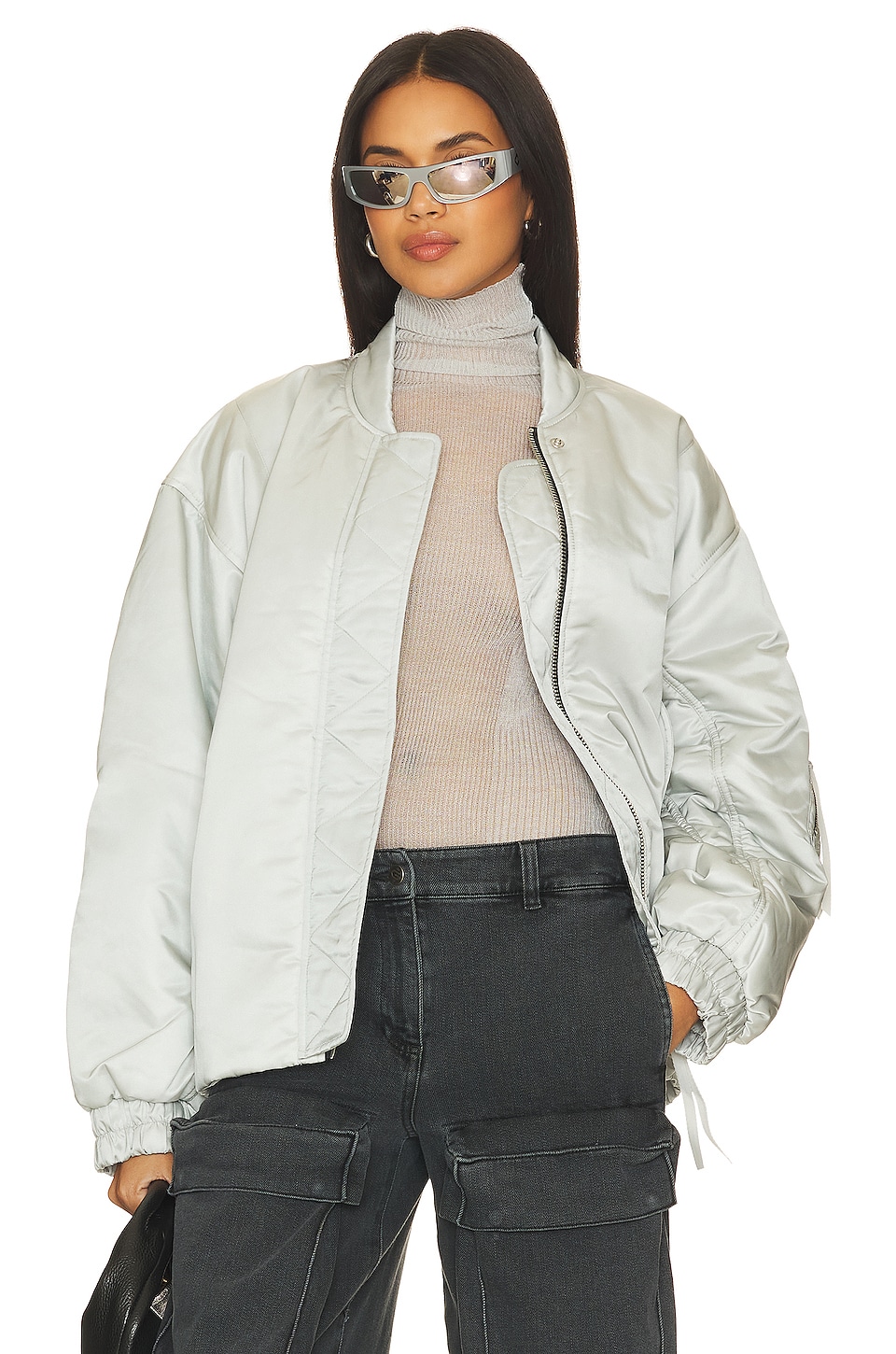Image 1 of x Shoreditch Ski Club Nisa Bomber Jacket in Oyster