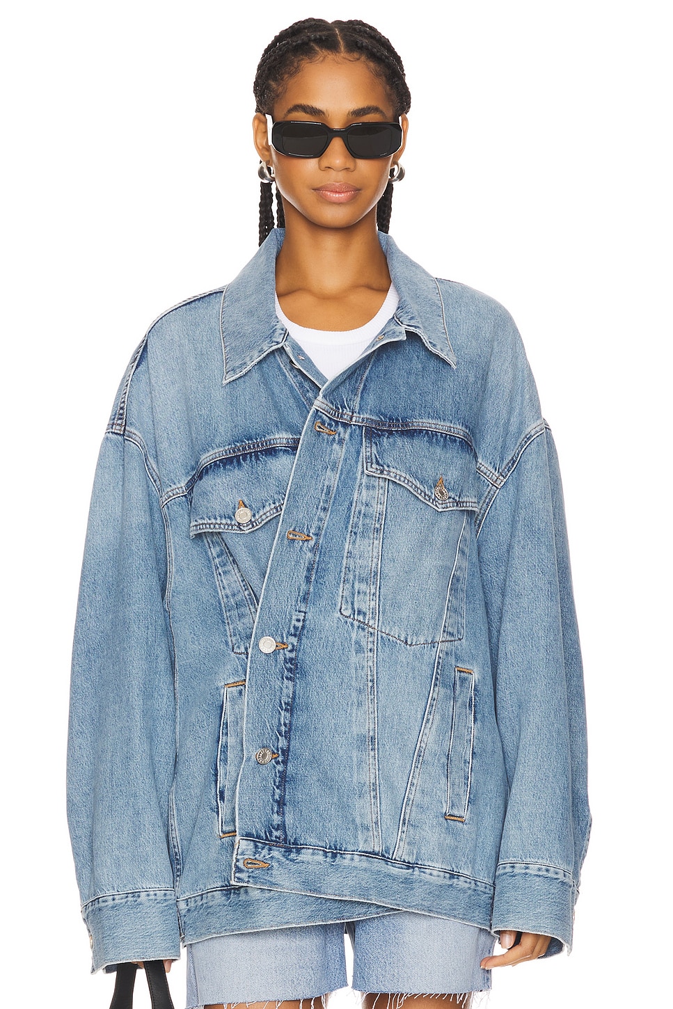 【関税込み】AGOLDE ブルー Reworked Wayne デニムジャケット Blue Reworked Wayne Denim Jacket by AGOLDE on Sale