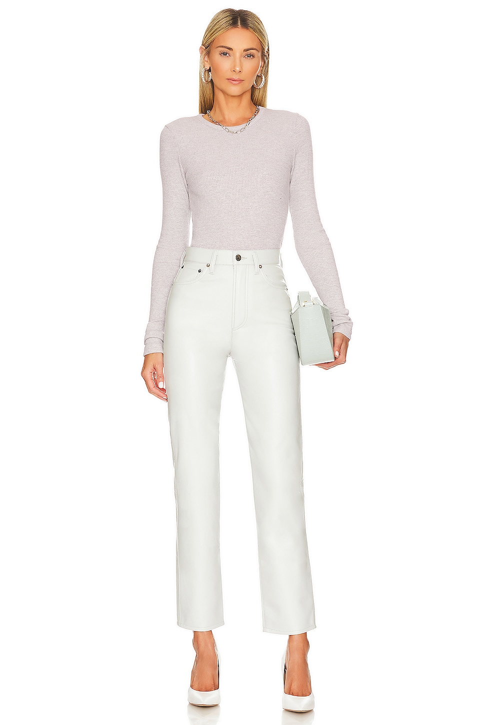 AGOLDE Recycled Leather 90's Pinch Waist in Wisp | REVOLVE