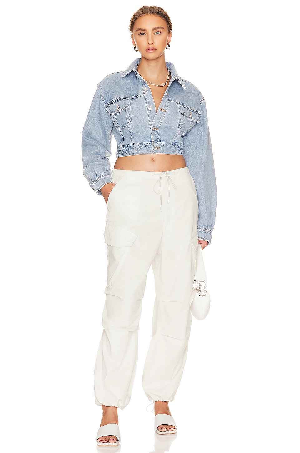 AGOLDE Ginerva Cargo Pant in Rabbit | REVOLVE