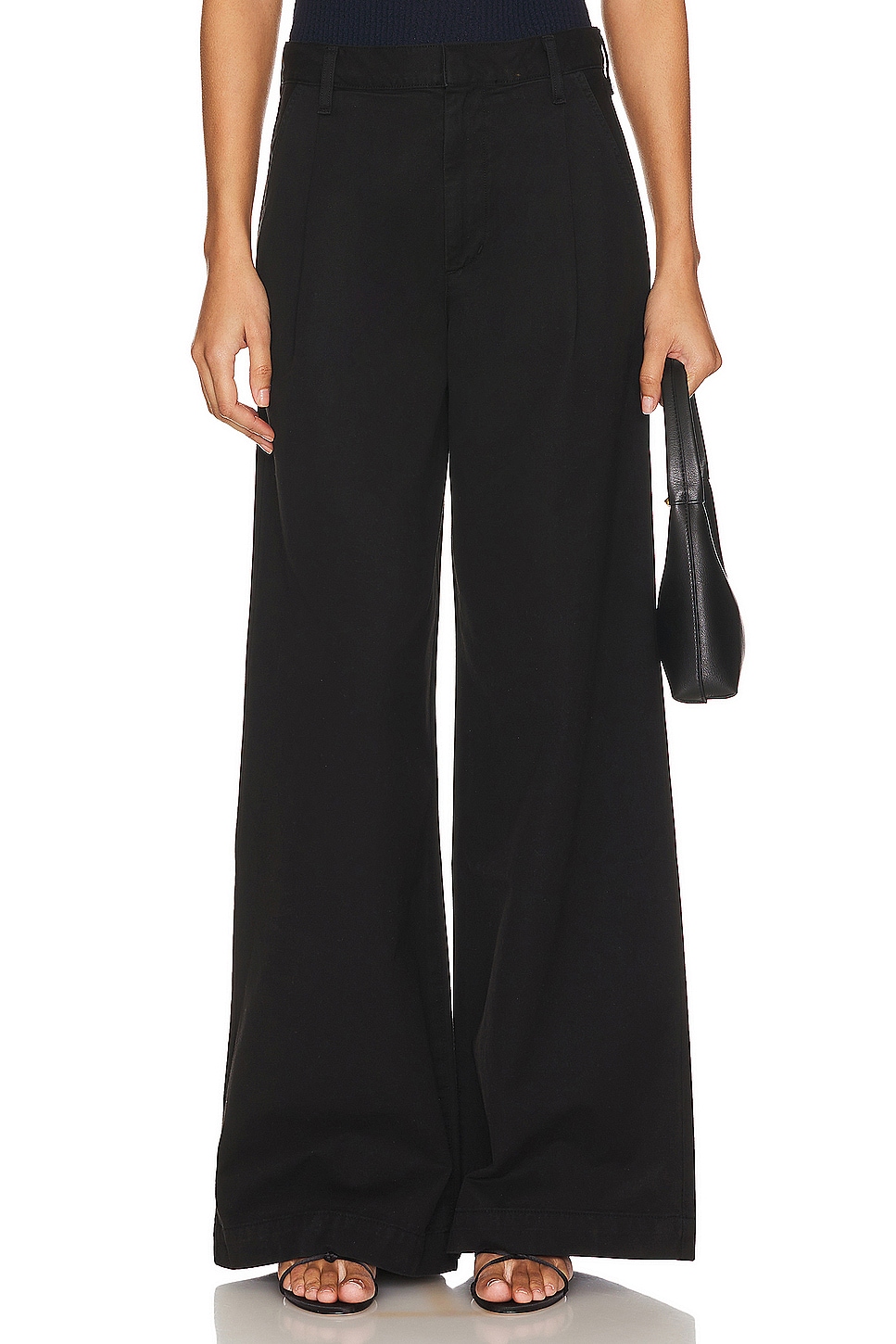 パンツ AGOLDE Women Straight Pants A2491818 ZYR BLACK Straight Leg Leather Trousers Agolde - Shop Online at BEIGE