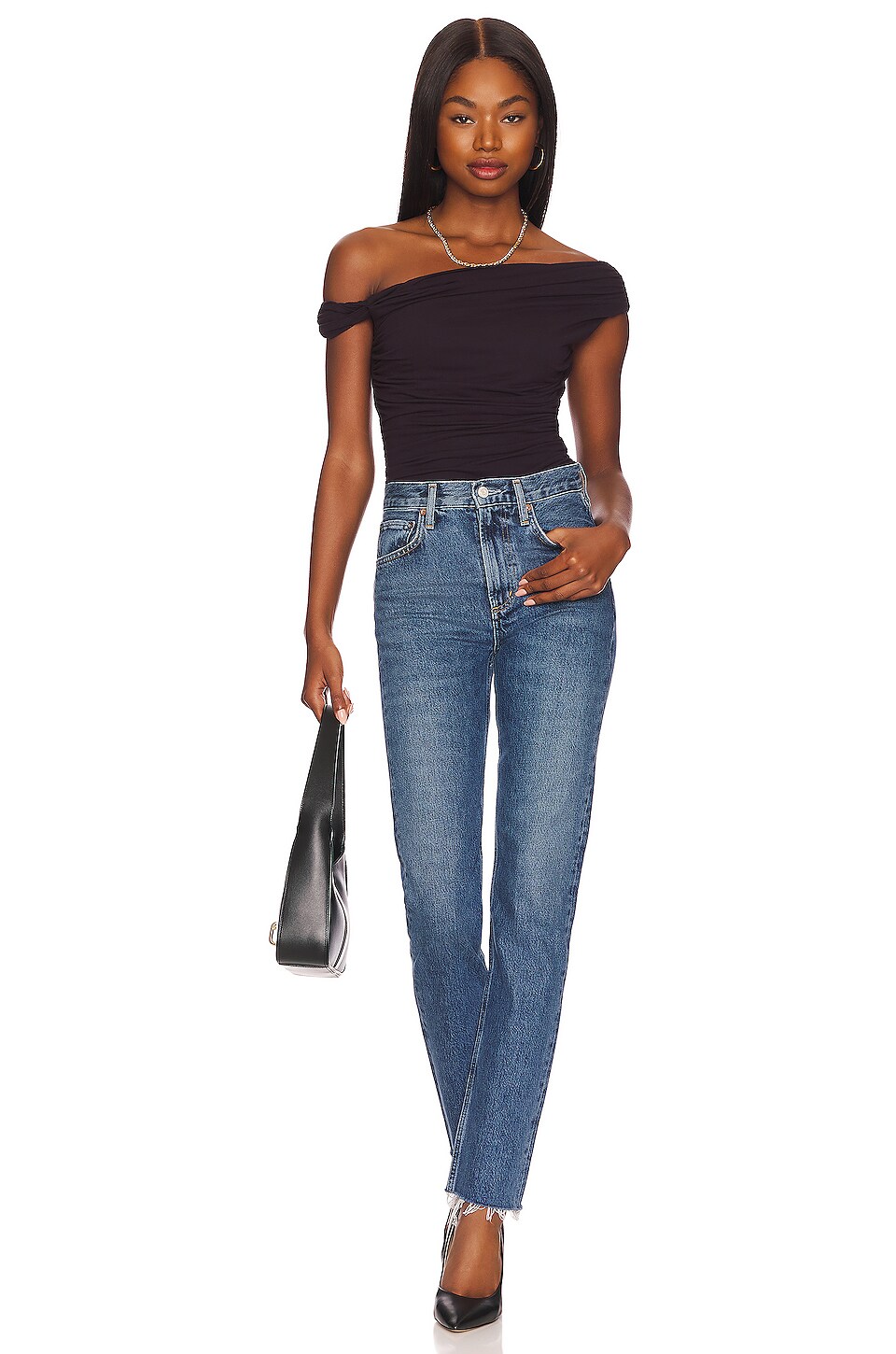 Agolde Hilma Twist Sleeve Bodysuit thumbnail