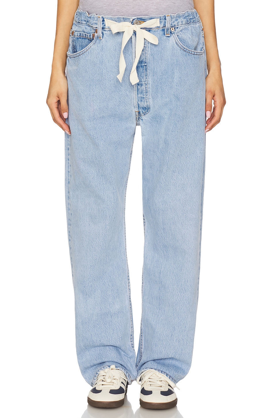 Drawstring Maternity Jeans - Thumbnail 2