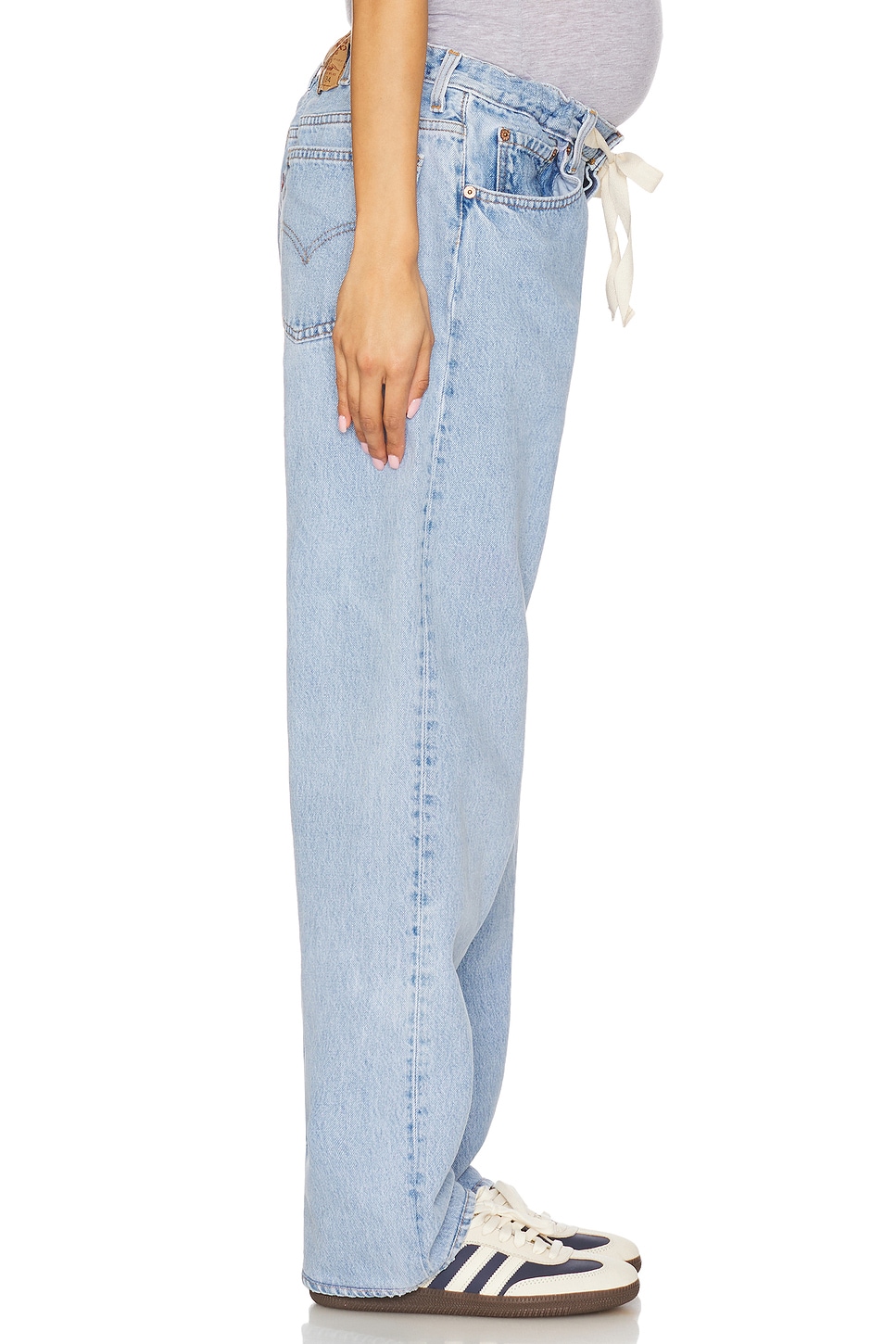Drawstring Maternity Jeans - Thumbnail 3