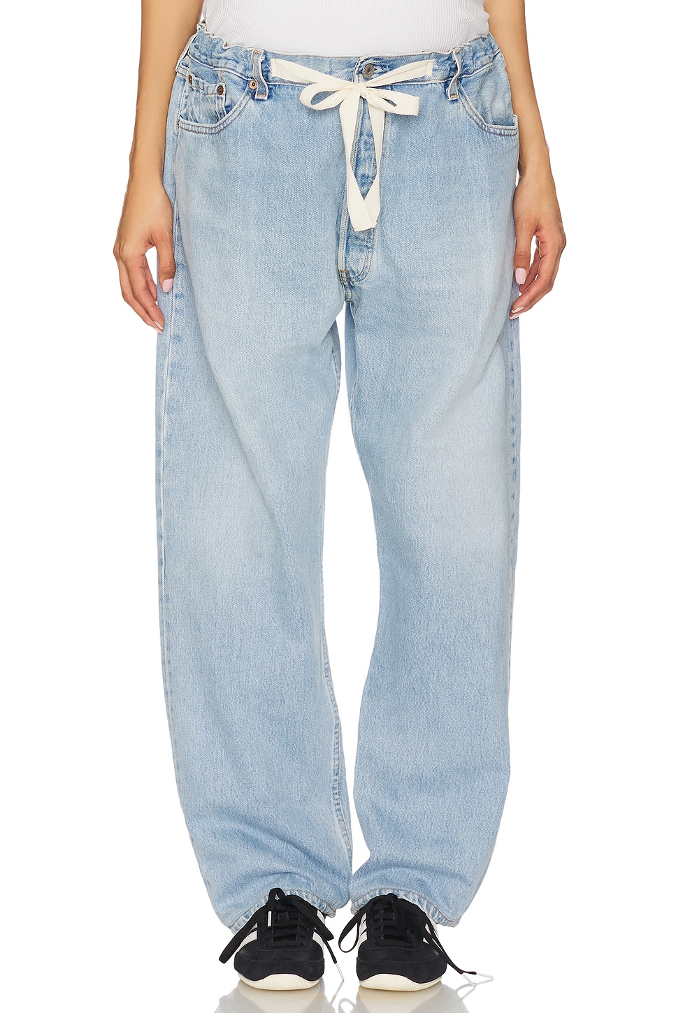Drawstring Maternity Jeans - Thumbnail 2
