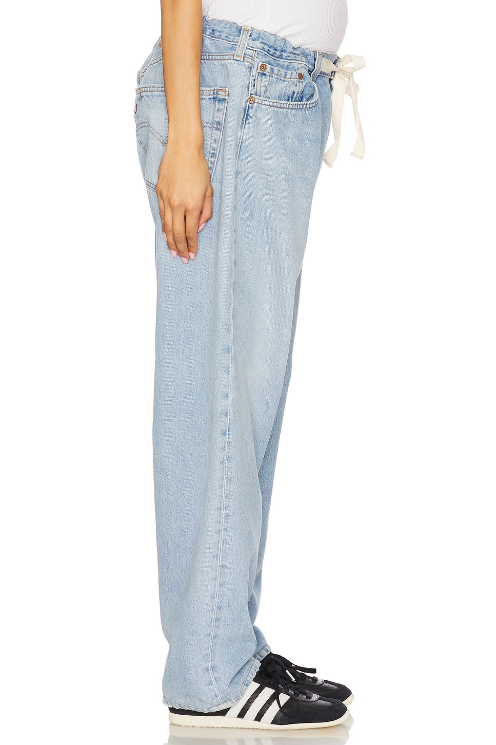 Drawstring Maternity Jeans - Thumbnail 3