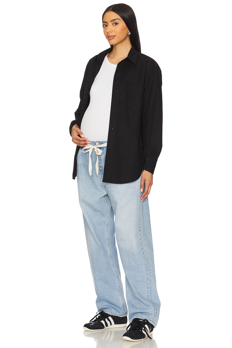 Drawstring Maternity Jeans - Thumbnail 5