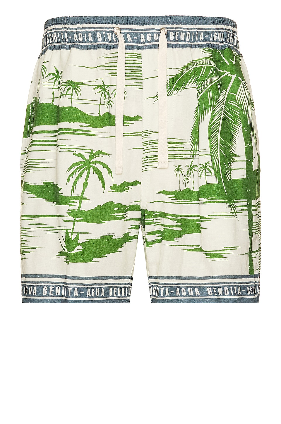 Agua Bendita Cece Honolulu Swim Shorts in Ivory