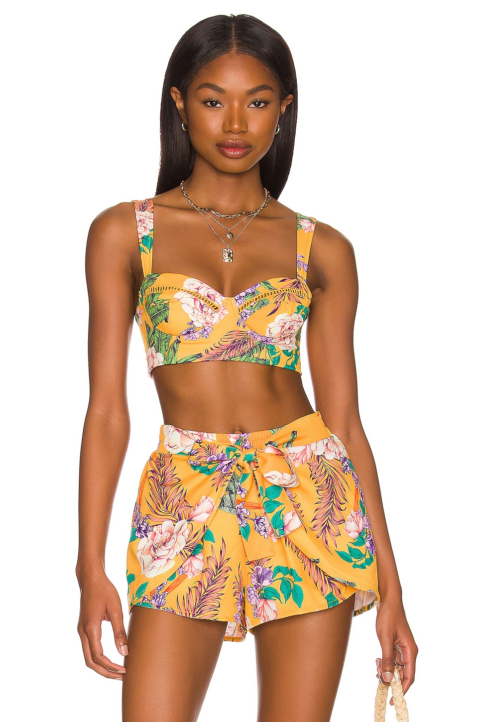 Agua Bendita x REVOLVE Pasiflora Top in Mango Floral