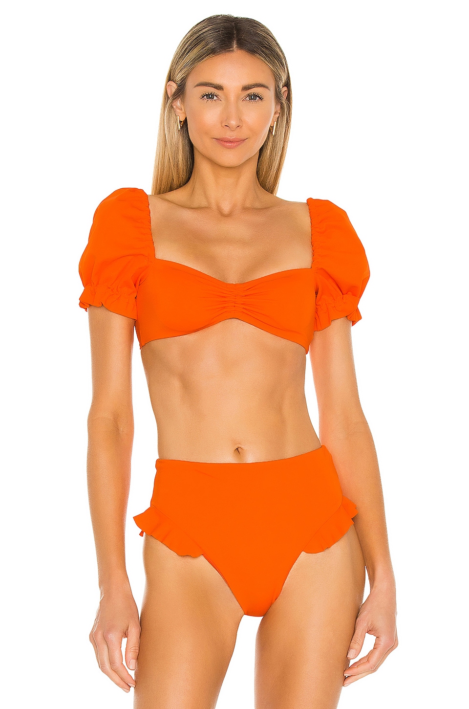 Agua Bendita Romina Bikini Top in Orange