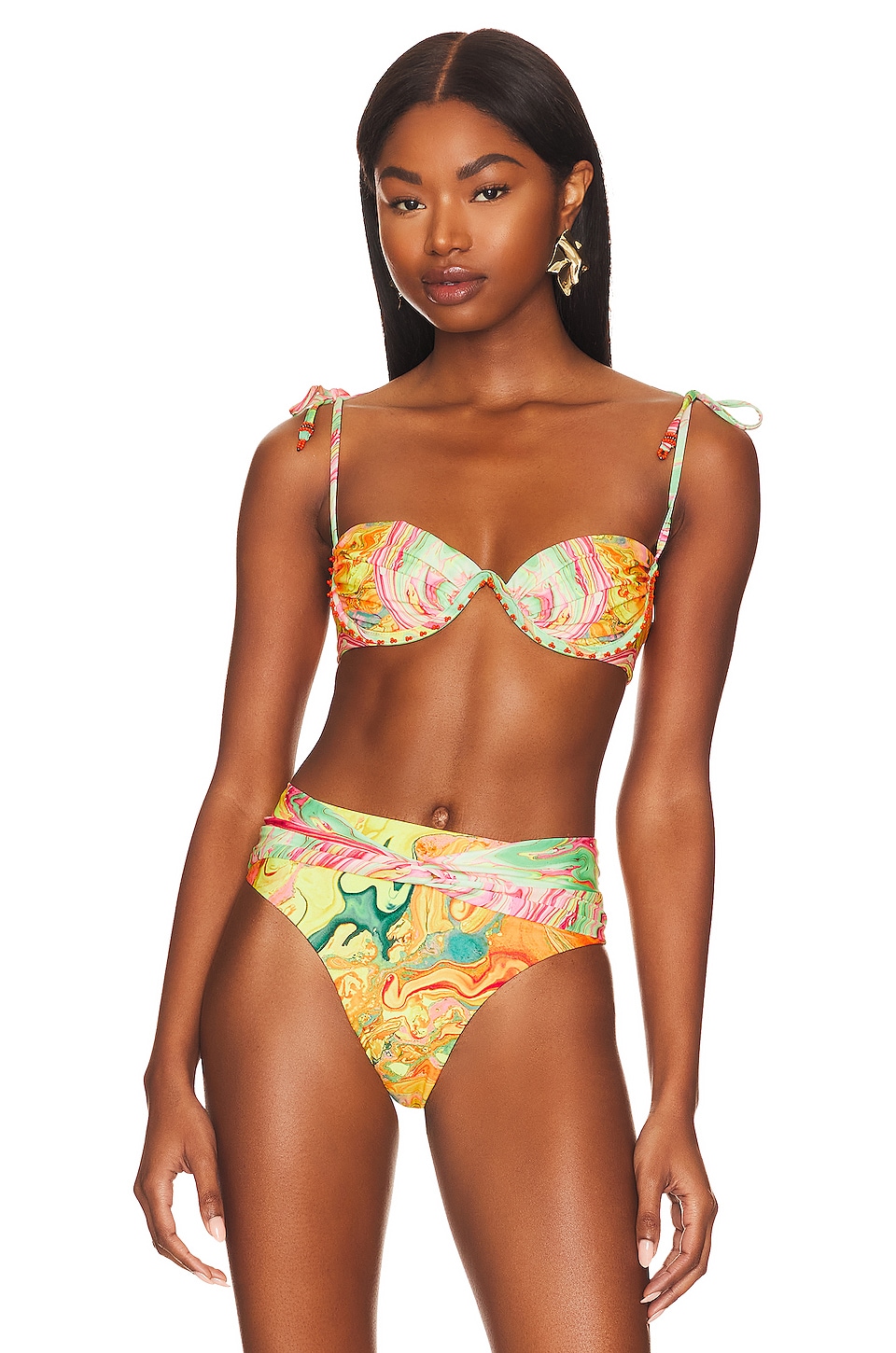 Agua Bendita, Lake Praia Bikini Top in Multicolor