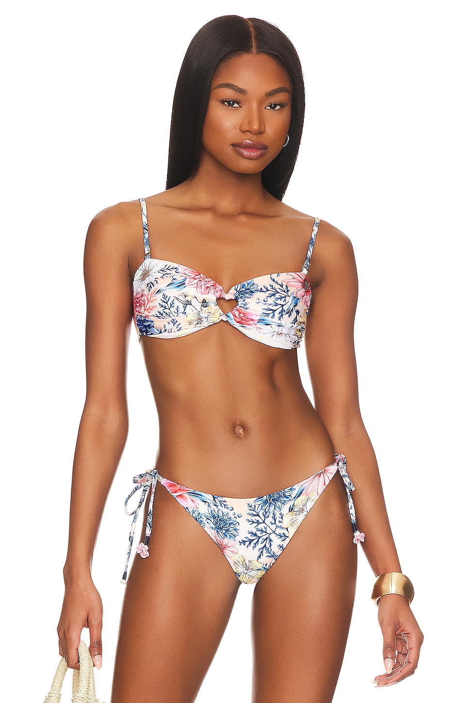 Van God Hoofdkwartier Lotsbestemming Agua Bendita Talia Bandeau Bikini Top in Ross Multicolor | REVOLVE