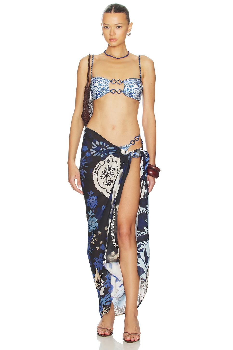 aguabendita セパレート水着 ビキニ Agua Bendita Lace Batik Bikini Top in Multicolor | REVOLVE