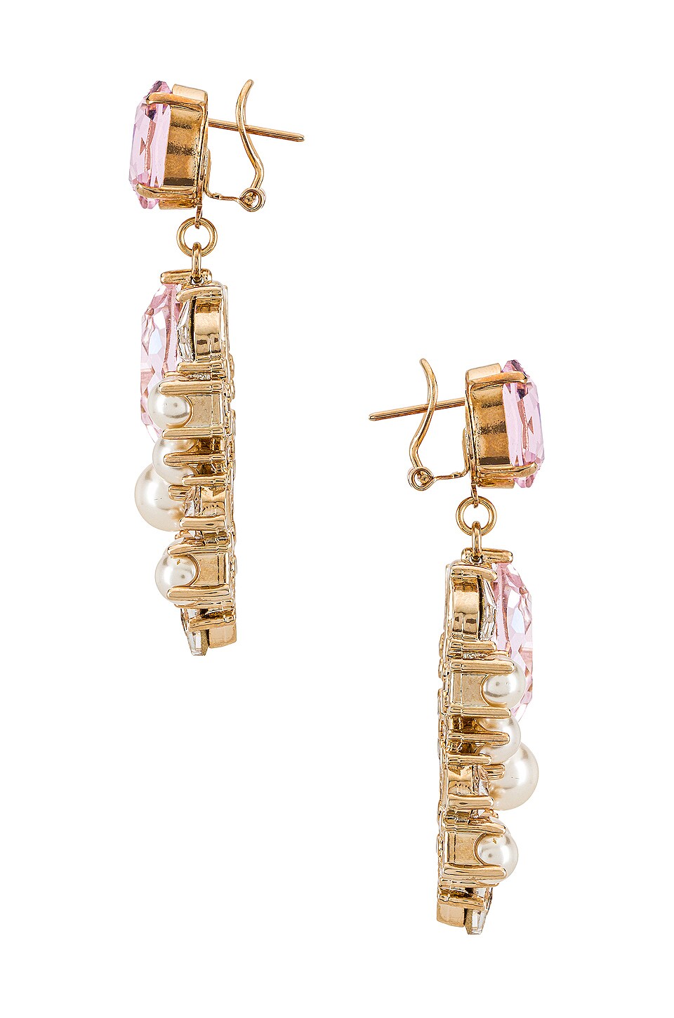 Anton Heunis Cluster Dangly Earring in Pink