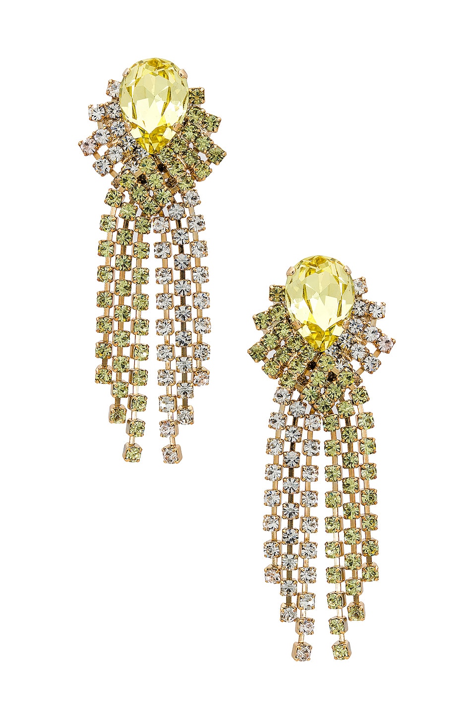 Anton Heunis Laced Jonquil Chandelier Earrings in Gold
