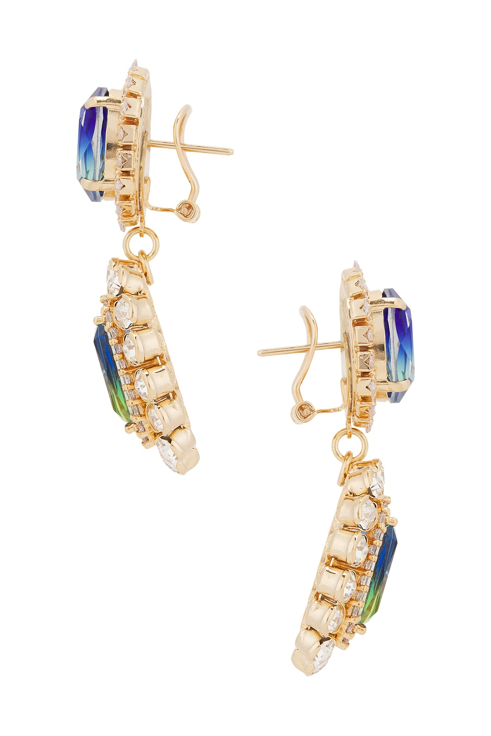 Stud With Clip Oval & Cluster Pendant