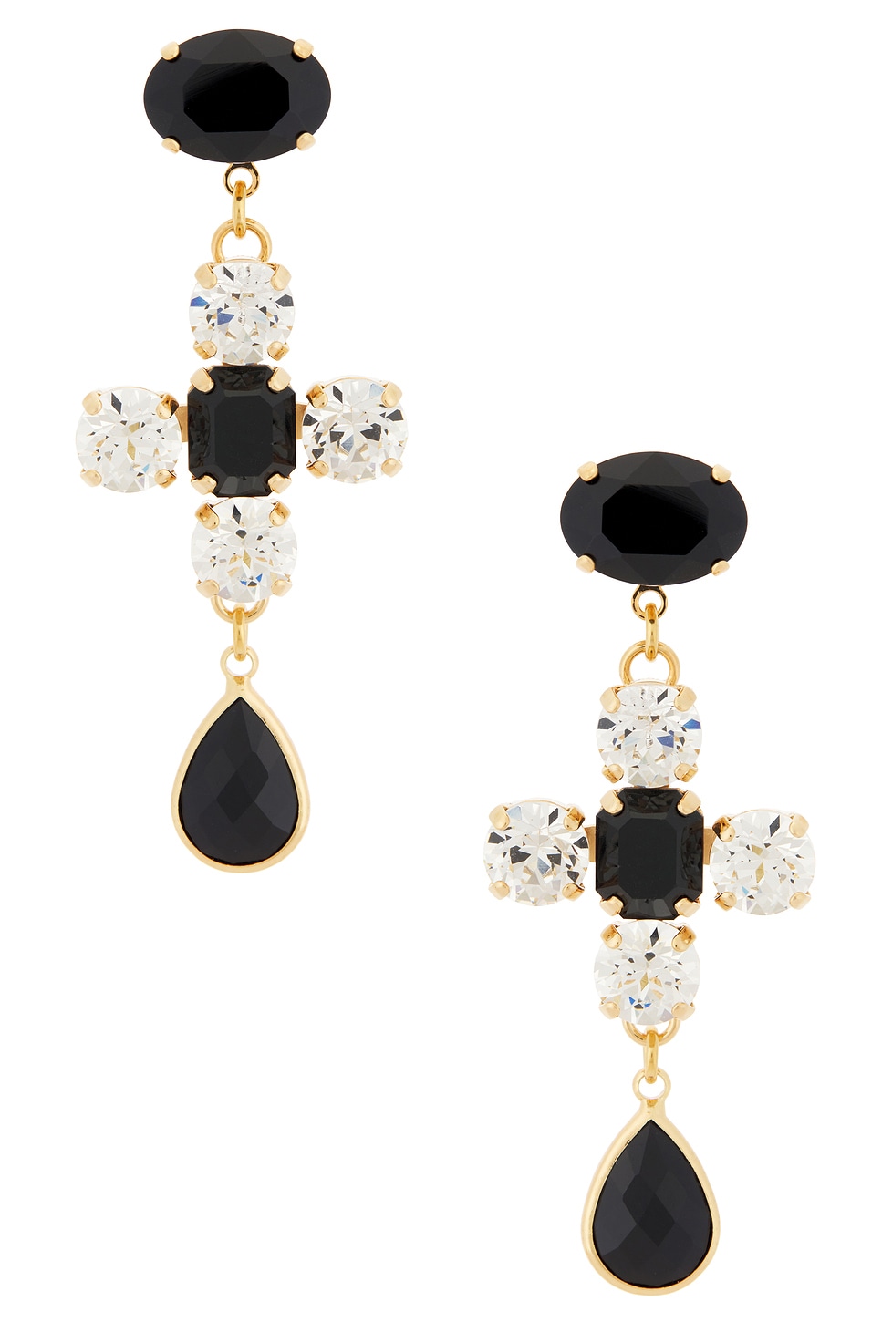 Cross & Drop Pendant Earrings