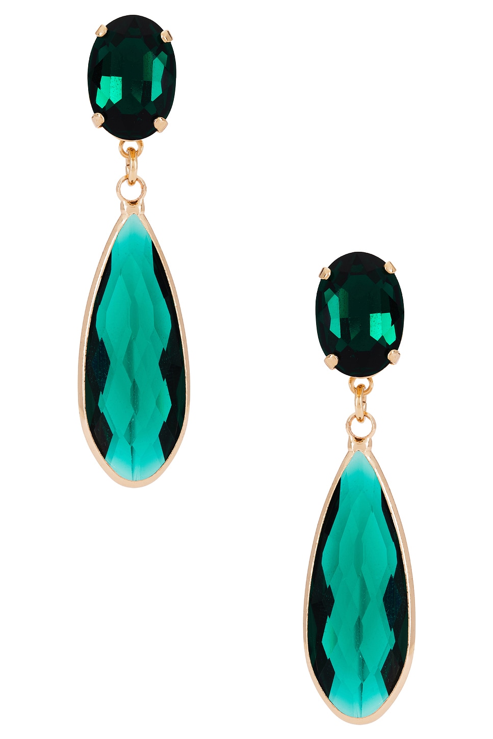 Omega Clasp Mono Colour Drop Earrings