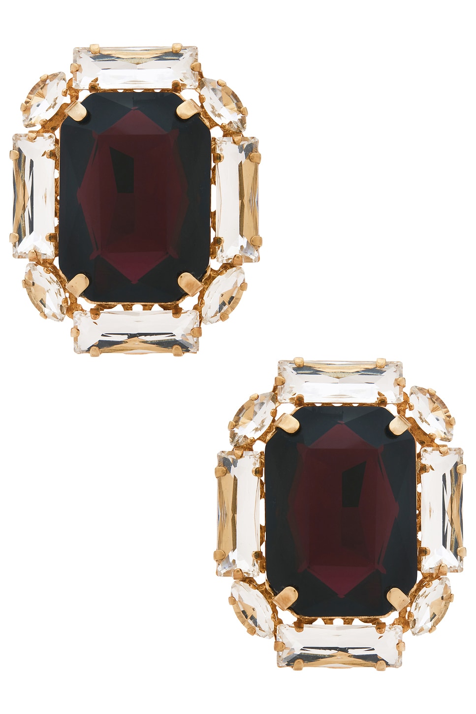 Omega Clasp Square Stud