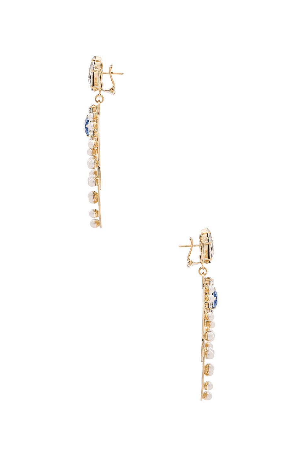 Anton Heunis Pearl Loop Earring in Gold & Blue