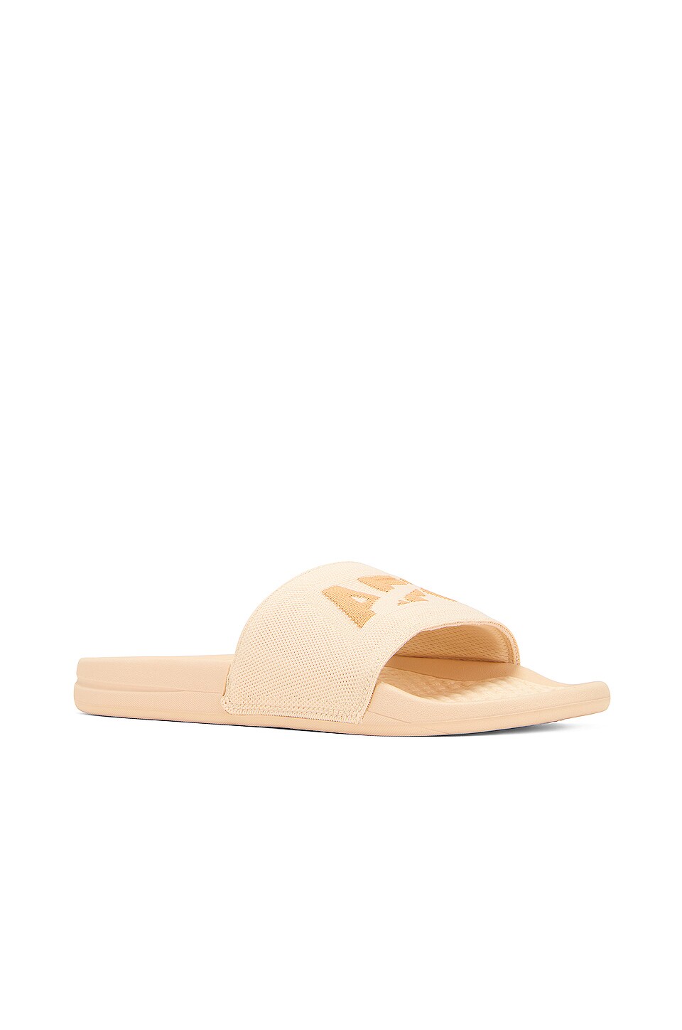 APL: Athletic Propulsion Labs Big Logo Tech Slides in Warm Silk & Caramel
