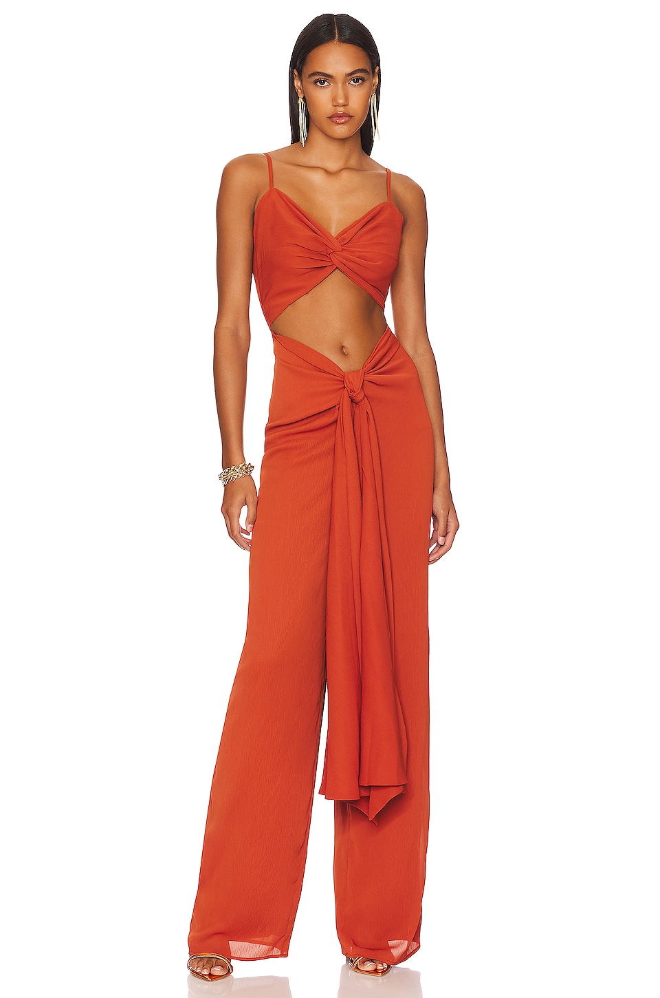 revolve red jumpsuit