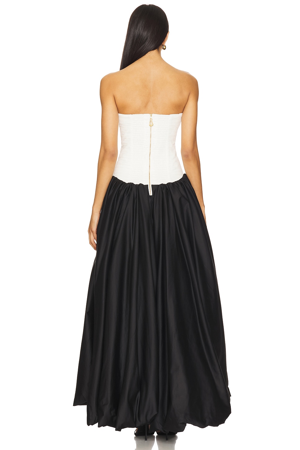 aje violette bubble hem maxi dress black in Ivory & final_few_12_16 David Tutera Wedding Dresses Color:WWW