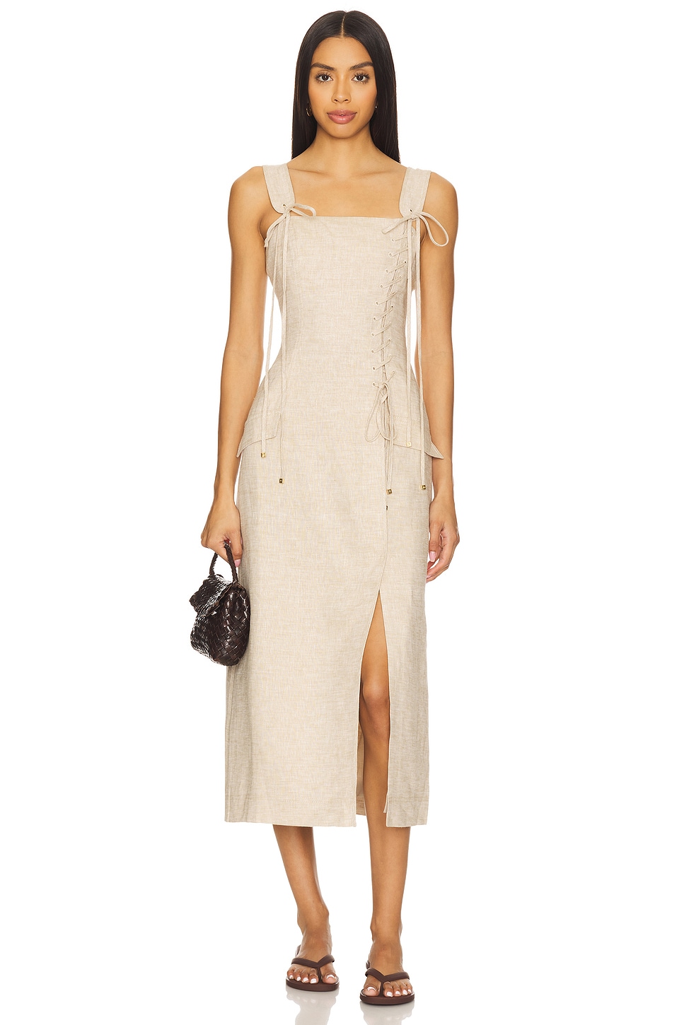 【Aje.】Morgan Midi Dress Morgan Midi Dress | Dune Beige | Aje – Aje ROW