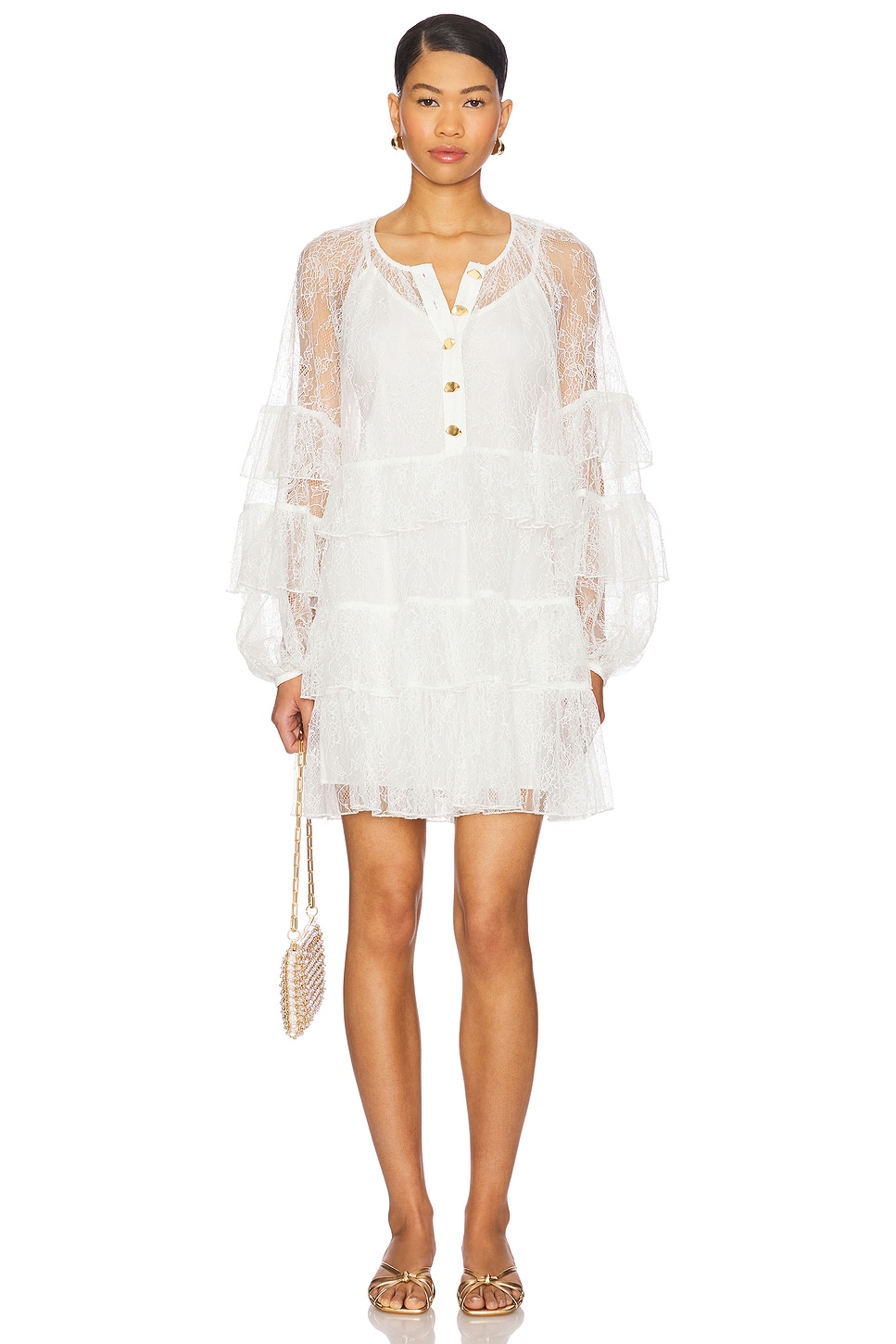 【Aje.】Primrose Mini Dress Aje Primrose Mini Dress in Ivory | REVOLVE